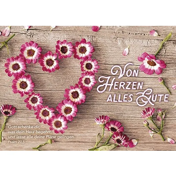 Produktbild des Artikels Postkarten: Von Herzen alles Gute, 4 Stück (Schreibwaren)