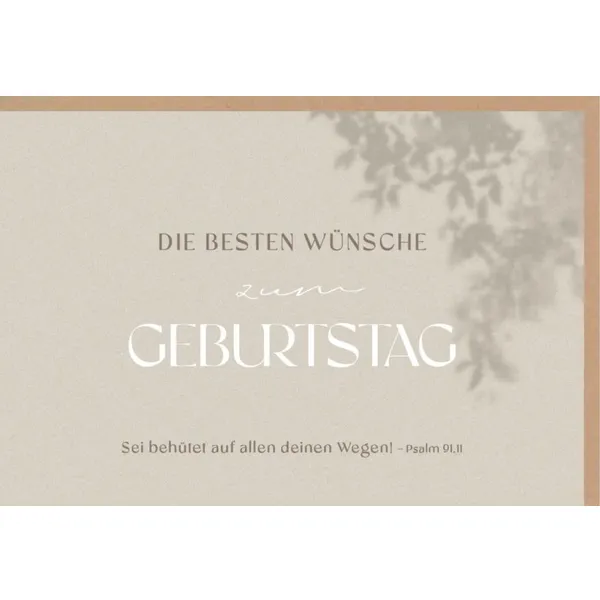 Produktbild des Artikels Faltkarte "Die besten Wünsche zum Geburtstag" (Schreibwaren)