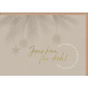 Produktbild des Artikels Faltkarte "Jesus kam für dich!" (Schreibwaren)