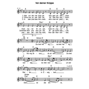 Produktbild des Artikels Vor deiner Krippe (Noten - Download)