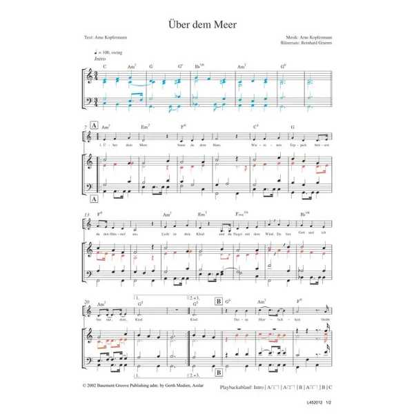 Produktbild des Artikels Über dem Meer (Noten - Download)