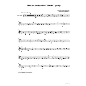 Produktbild des Artikels Hast du heute schon danke gesagt (Violine 2) (Noten - Download)