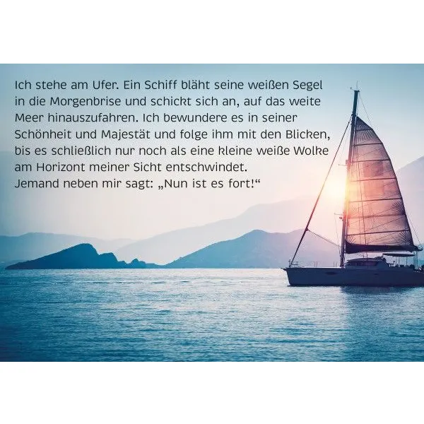 Produktbild des Artikels Faltkarte - Ich stehe am Ufer.... (Schreibwaren)