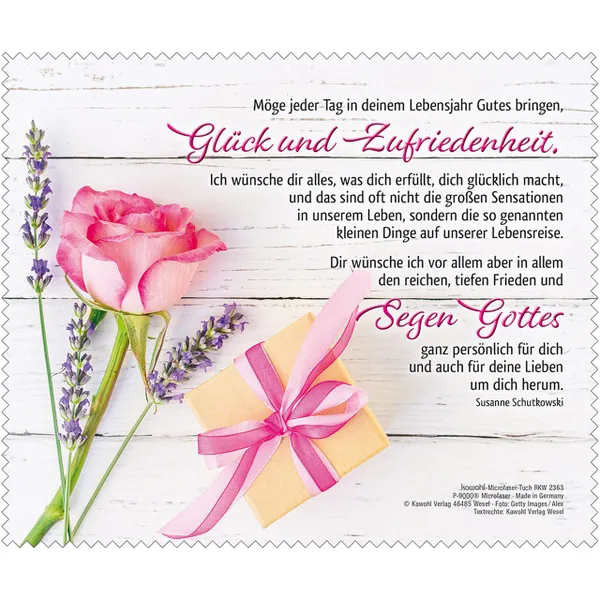 Produktbild des Artikels Mikrofasertuch "Möge jeder Tag in deinem Leben" ()