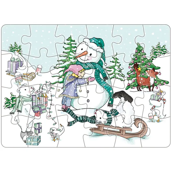 Produktbild des Artikels Mini-Puzzle: Schneemann ()