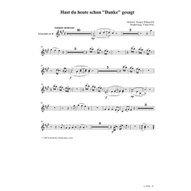 Produktbild des Artikels Hast du heute schon danke gesagt (Klarinette in B) (Noten - Download)
