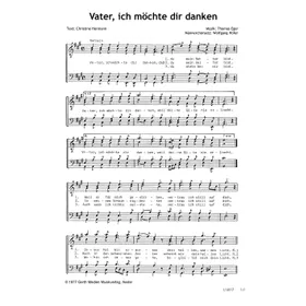 Produktbild des Artikels Vater, ich möchte dir danken (Noten - Download)