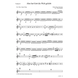 Produktbild des Artikels Also hat Gott die Welt geliebt (Violine 2) (Noten - Download)