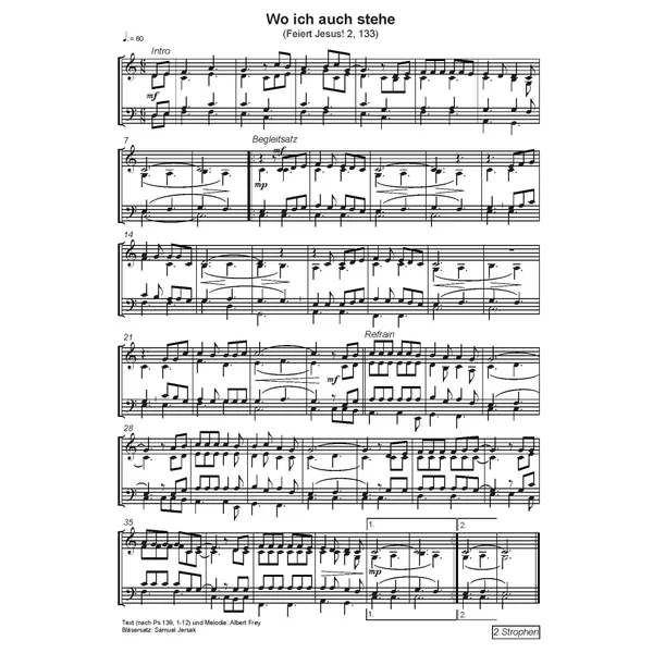 Produktbild des Artikels Wo ich auch stehe (Noten - Download)