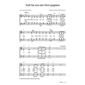 Produktbild des Artikels Gott hat uns sein Wort gegeben (Noten - Download)