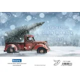 Stimmungsbild zu Faltkarte "Frohe Weihnachten - Pickup mit Tannenbaum"