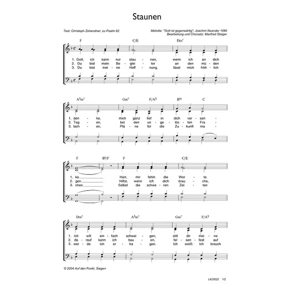 Produktbild des Artikels Staunen (Noten - Download)