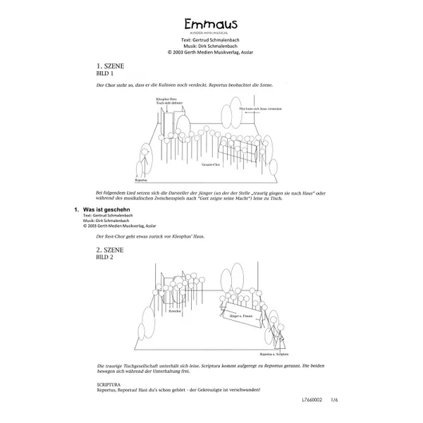Produktbild des Artikels Emmaus (Szenentexte) (Noten - Download)