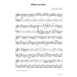 Produktbild des Artikels Mitten ins Herz (Noten - Download)