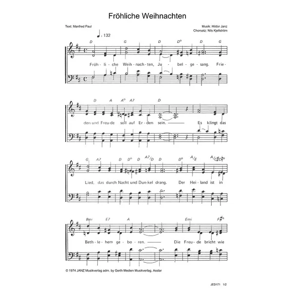 Produktbild des Artikels Fröhliche Weihnachten (Noten - Download)