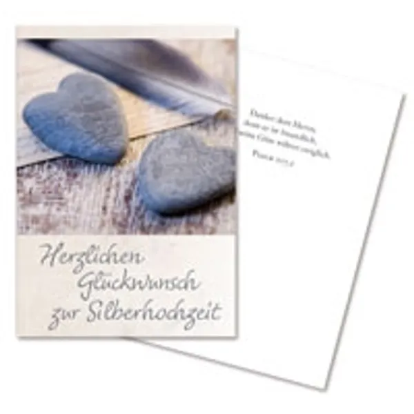 Produktbild des Artikels Herzlichen Glückwunsch zur Silberhochzeit - Faltkarte (Schreibwaren)