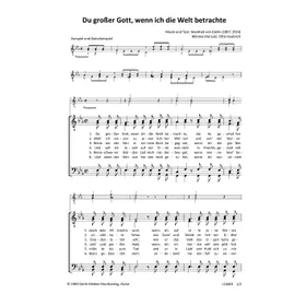 Produktbild des Artikels Du großer Gott, wenn ich die Welt betrachte (Noten - Download)