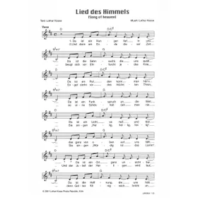 Produktbild des Artikels Lied des Himmels (Noten - Download)