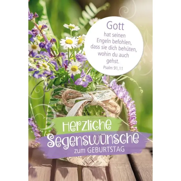 Produktbild des Artikels Faltkarte - Geburtstag Ps.91,11 (Schreibwaren)
