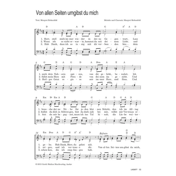 Produktbild des Artikels Von allen Seiten umgibst du mich (Noten - Download)
