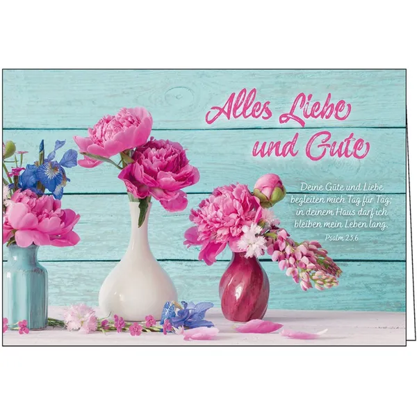 Produktbild des Artikels Faltkarte: Alles Liebe und Gute (Schreibwaren)