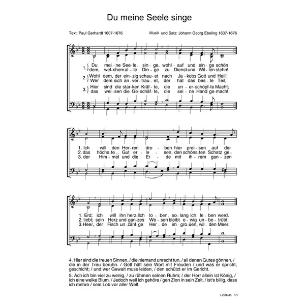 Produktbild des Artikels Du meine Seele singe (Noten - Download)