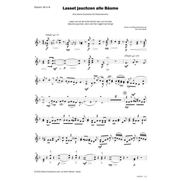 Produktbild des Artikels Lasset jauchzen alle Bäume (Noten - Download)