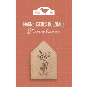 Produktbild des Artikels Holzhaus Magnet "Blumenkanne" (Schreibwaren)
