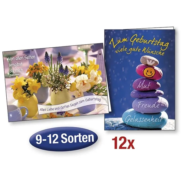 Produktbild des Artikels Spar-Paket: Faltkarten "Geburtstag" (Schreibwaren)