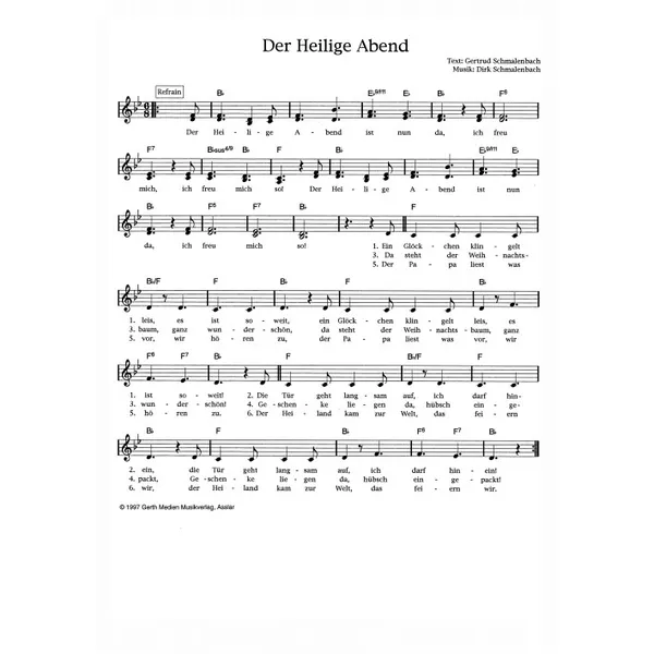 Produktbild des Artikels Der Heilige Abend (Noten - Download)