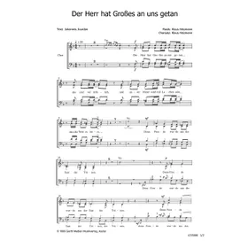 Produktbild des Artikels Der Herr hat Großes an uns getan (Noten - Download)