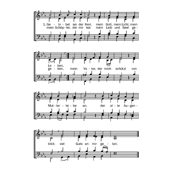 Produktbild des Artikels Gelobet sei der Herr mein Gott mein Licht (Noten - Download)