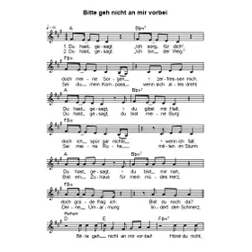 Produktbild des Artikels Bitte geh nicht an mir vorbei (Noten - Download)
