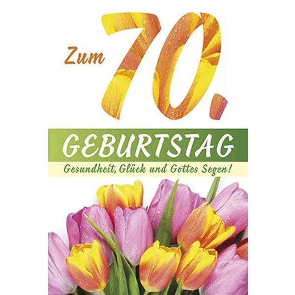 Produktbild des Artikels Faltkarte: Zum 70. Geburtstag (Schreibwaren)
