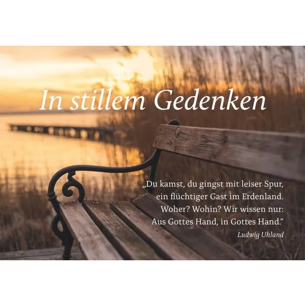 Produktbild des Artikels Faltkarte - In stillem Gedenken (Schreibwaren)