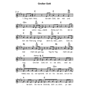 Produktbild des Artikels Großer Gott (Noten - Download)