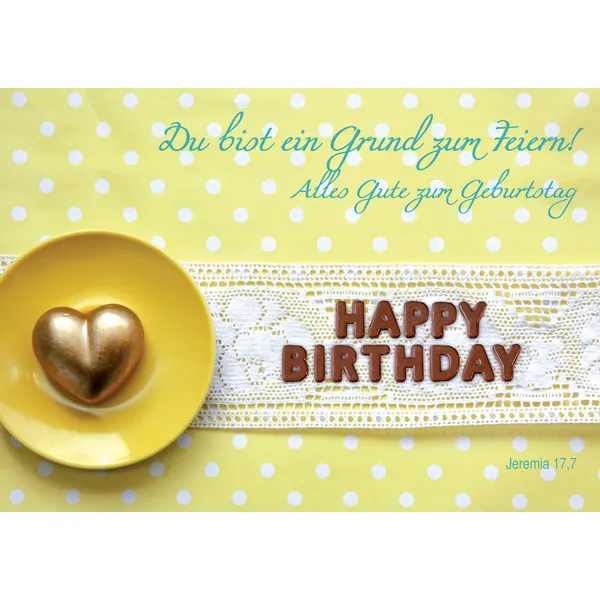 Produktbild des Artikels Faltkarte "Du bist ein Grund zum Feiern!" - 5 Stück (Schreibwaren)