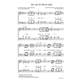Produktbild des Artikels Ihr, die ihr Durst habt (Noten - Download)